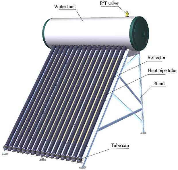 Pemanas air solar paip haba padat